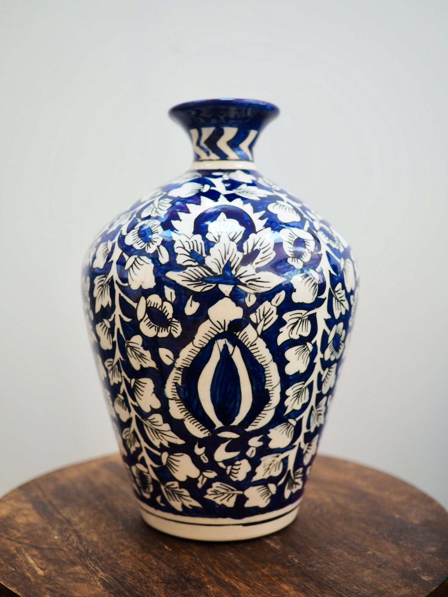 Ceramic Rani Vase in Indigo Blue - TSL