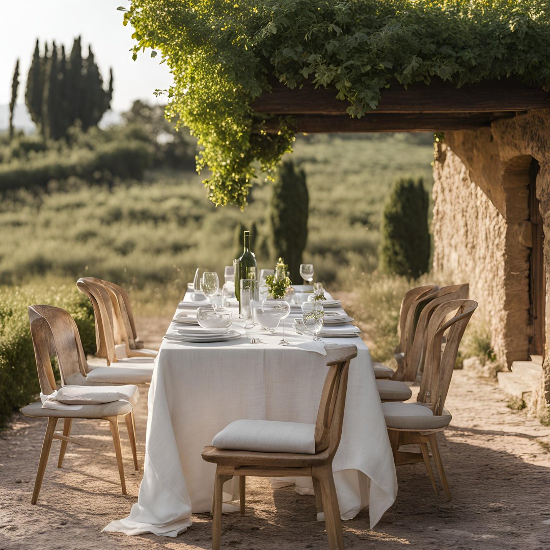 Linen Tablecloth in White - TSL