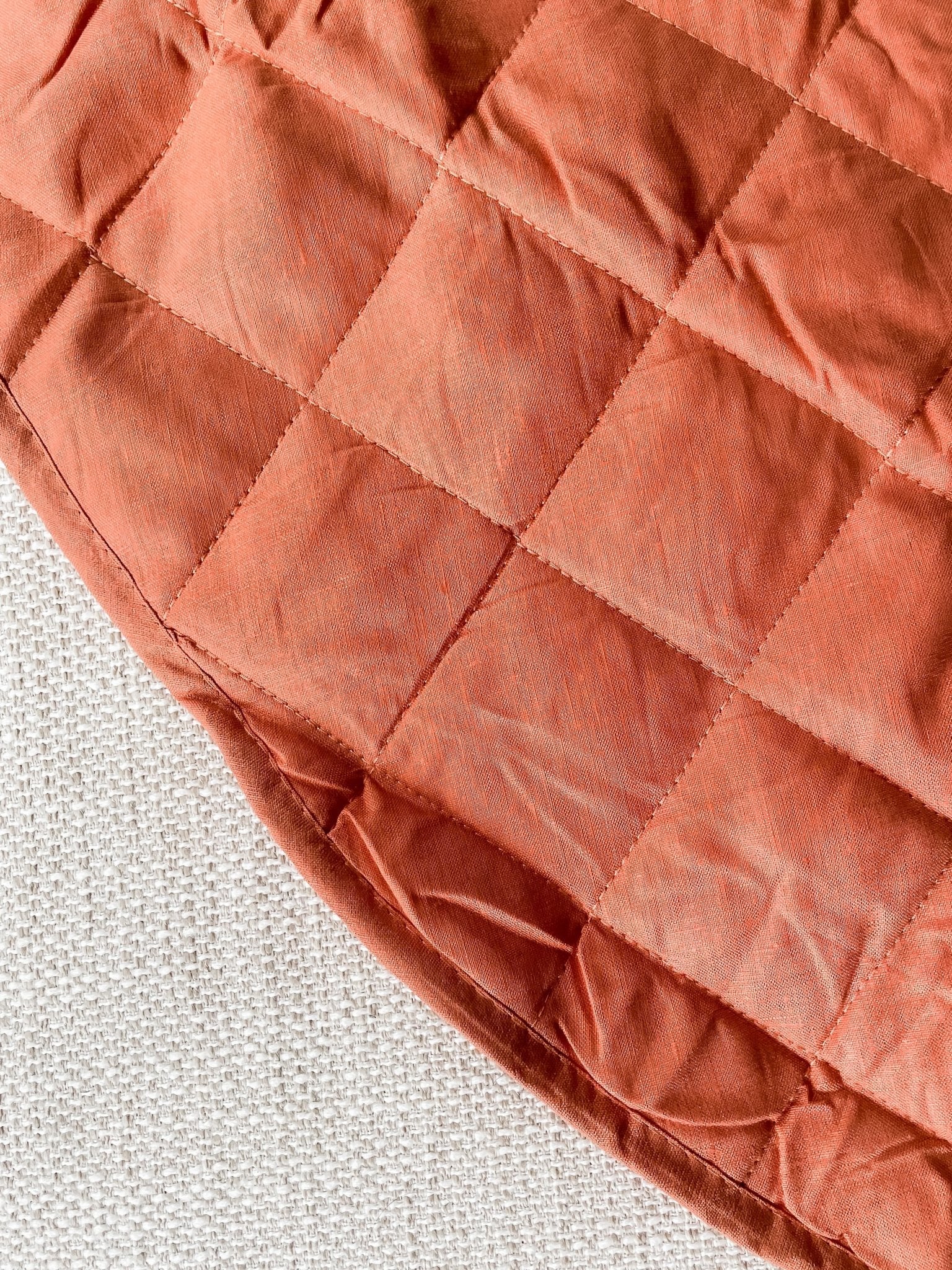 Pure French Flax Linen Play Mat in Terracotta - TSL