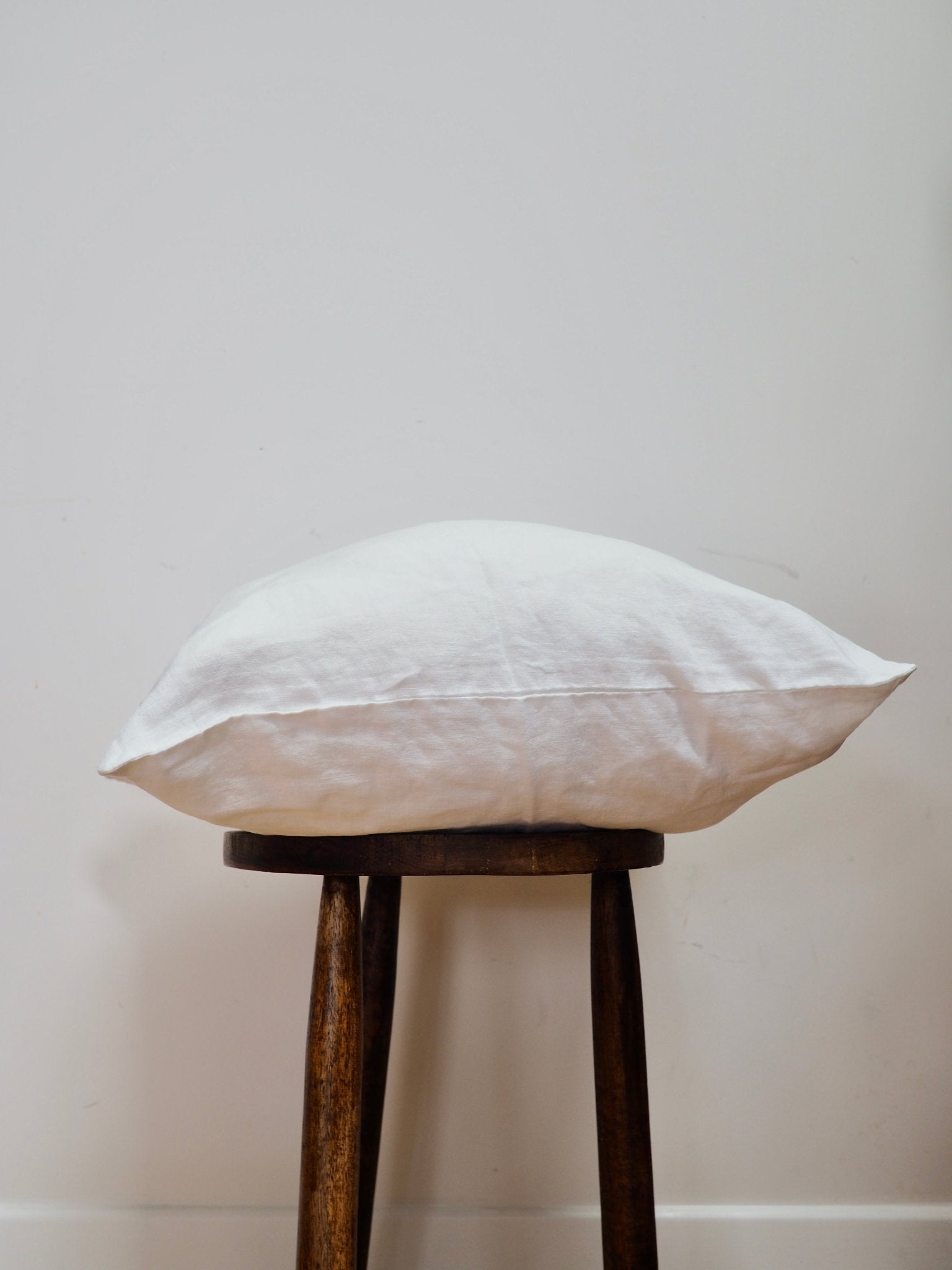 Pure French Linen Cushion Cover in White - TSL