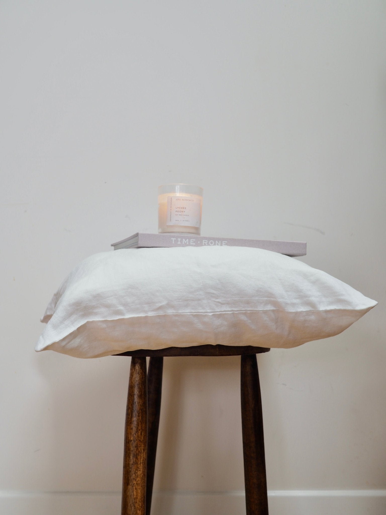 Pure French Linen Cushion Cover in White - TSL