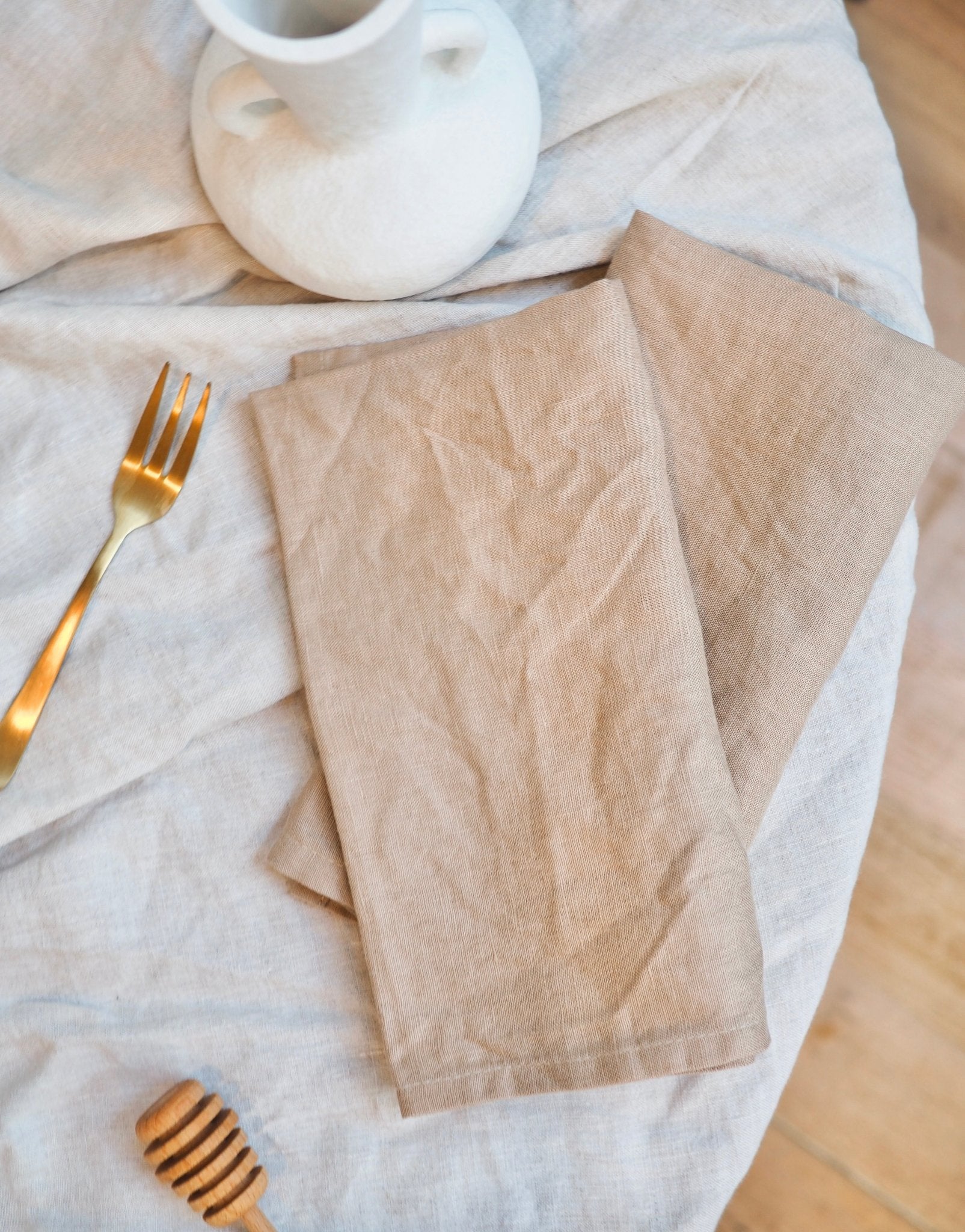 Pure French Linen Napkin in Mocha - TSL