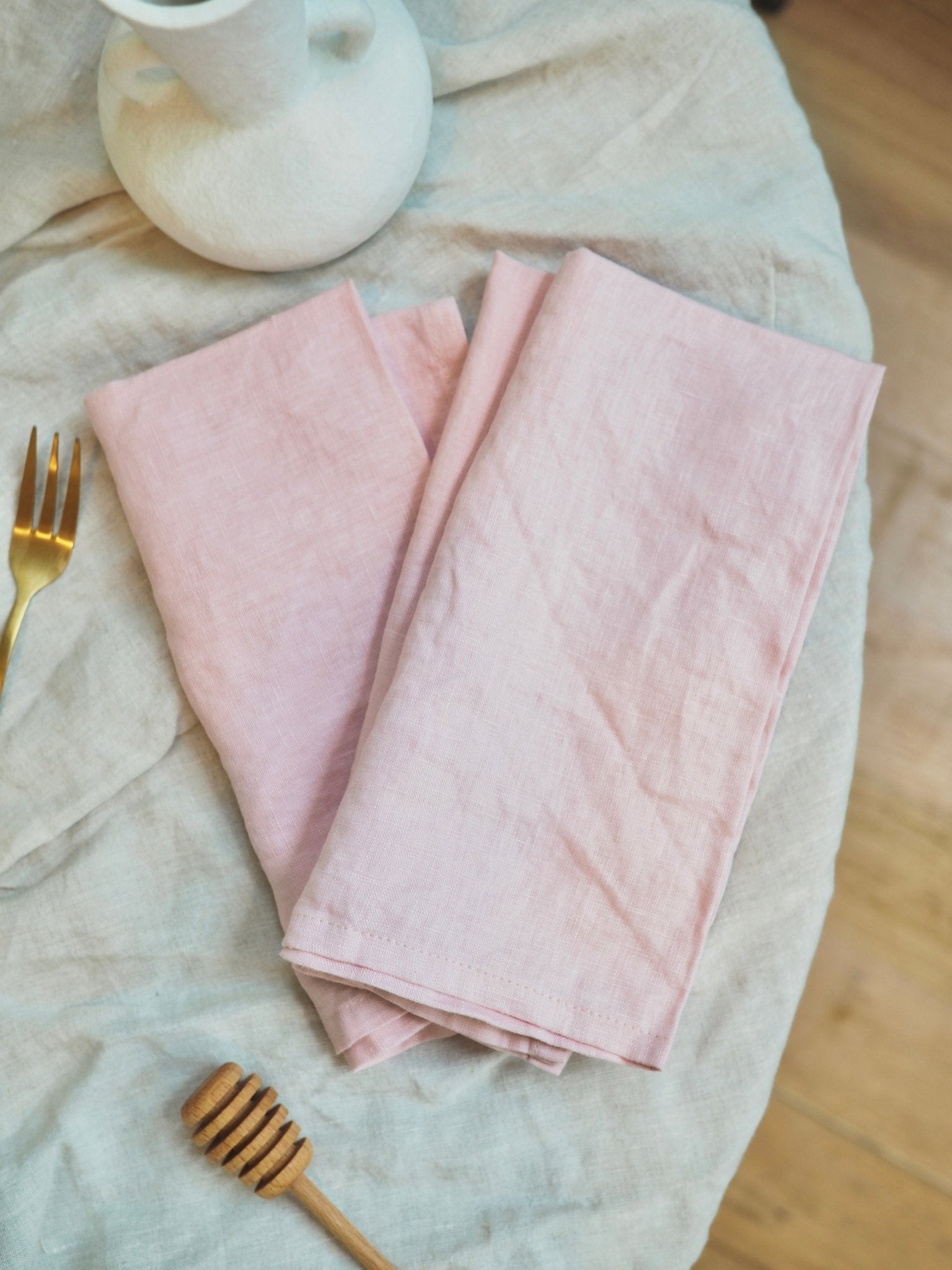 Pure French Linen Napkin in Rose - TSL