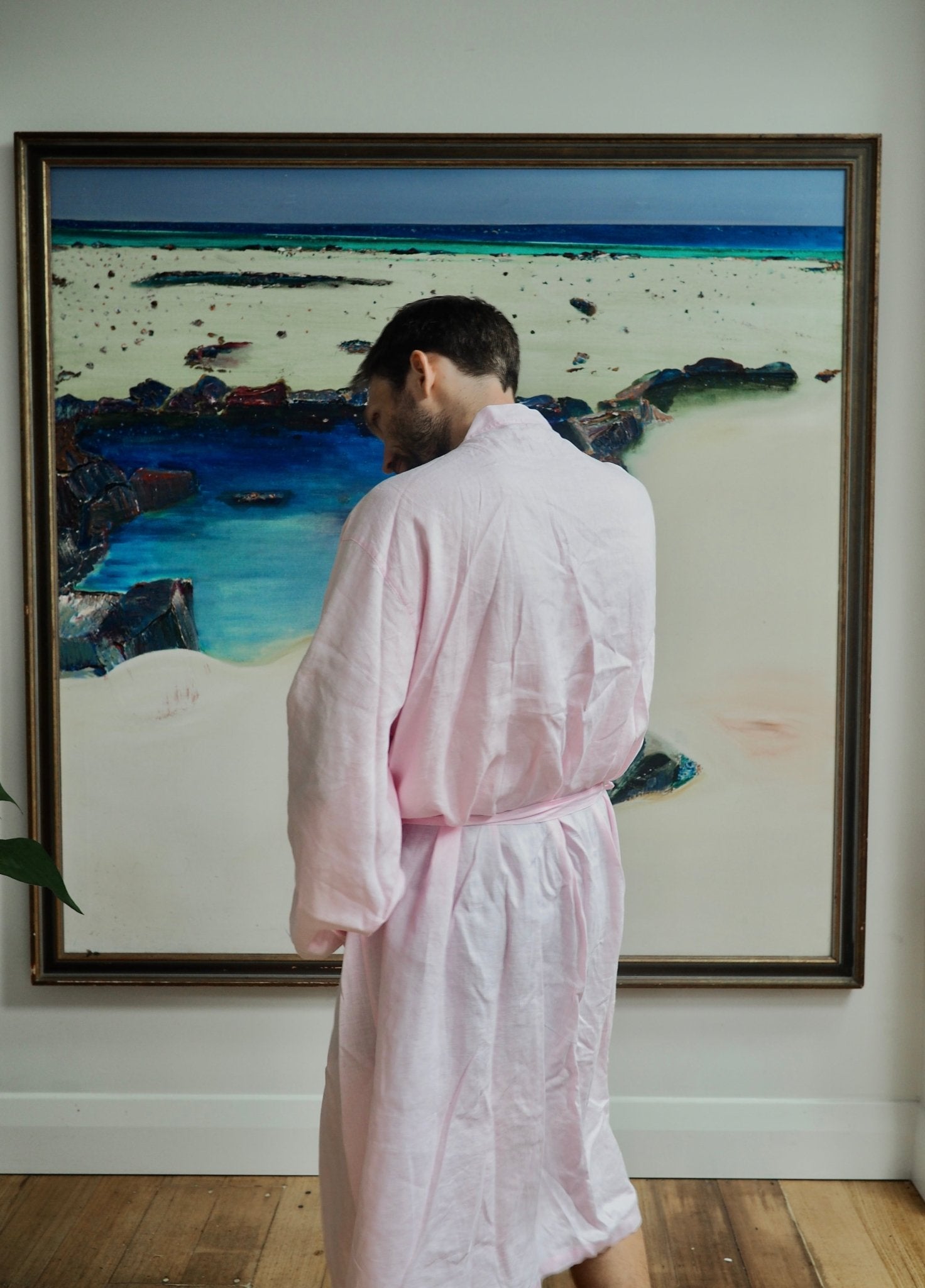 Pure Linen Robe in Blush - TSL